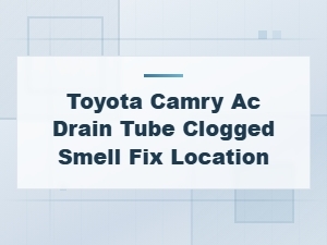 Toyota Camry Ac Drain Tube Clogged? Fix the Smell and Locate the Drain