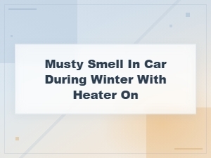 Mold and Mildew Diagnosis: Musty Smell in Car When Heater Is on in Winter